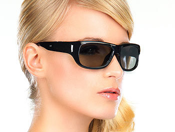 infactory Innovative City-Sonnenbrille mit einstellbarer Tönung, UV 400