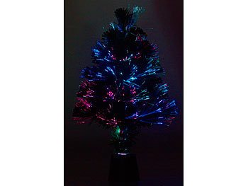 Lunartec Deko-Tannenbaum, dreifarbige LED-Beleuchtung, Batteriebetrieb, 45 cm