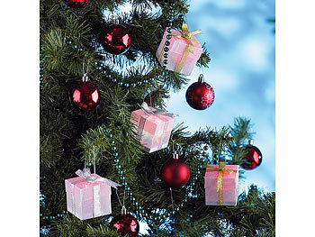 Lunartec LED-Weihnachts- & Geschenk-Schmuck, 4er-Set
