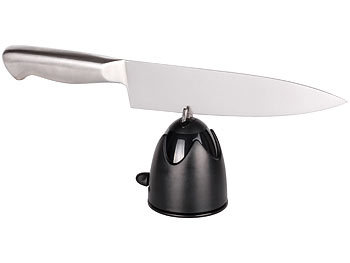 Schärfhilfe Messer: Rosenstein & Söhne Messerschleifer für Stahlklingen mit Saugfuß