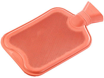 Gummiwärmflasche: PEARL Wärmflasche, Größe XL, rot, 1,1 Liter