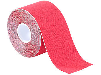 Reha-Power-Tape: newgen medicals Kinesiologie-Tape aus Baumwollgewebe, 5 cm x 5 m, rot