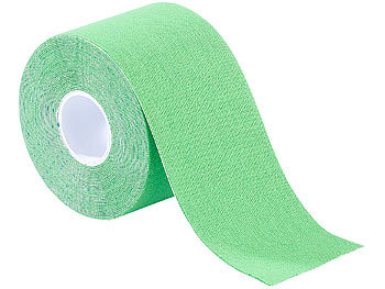 Reha-Power-Tape: newgen medicals Kinesiologie-Tape aus Baumwollgewebe, 5 cm x 5 m, grün