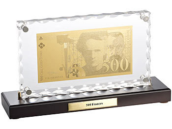 Goldscheine: St. Leonhard Vergoldete Banknoten-Replik 500 Französische Francs