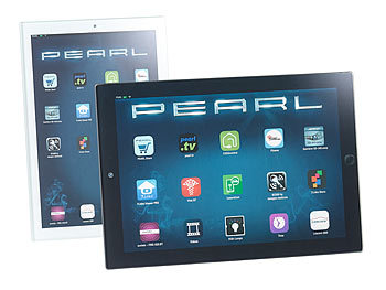 PEARL 2er-Set Glas-Schneidebretter im Tablet-Design, 23 x 16 cm & 19 x 13 cm