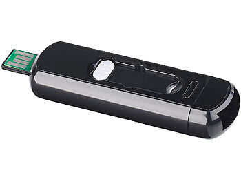 PEARL Elektronisches Akku USB-Feuerzeug mit Glühspirale, windgeschützt, 5,5W