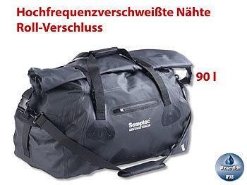 Semptec Wasserdichte XL-Profi-Outdoor- und Reisetasche aus Lkw-Plane, 90 Liter
