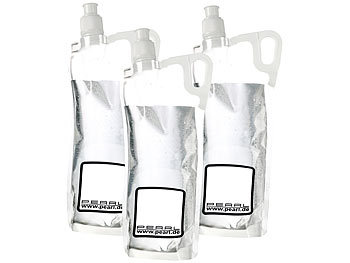 Faltflasche: PEARL 3er-Pack faltbare Trinkflasche für Sport & Freizeit, 2 Liter