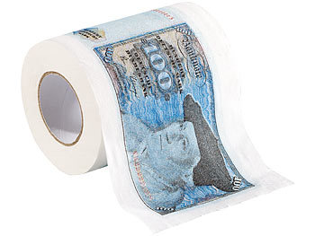 Witziges Toilettenpapier: infactory Retro-Toilettenpapier "100 D-Mark", 1 Rolle