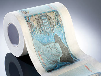 infactory 3 Rollen Retro-Toilettenpapier "100 D-Mark"