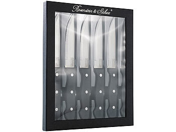 PEARL Steakmesser-Set 6-tlg. aus Spezial-Edelstahl, orig. Rosenstein & Söhne