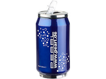 PEARL Thermo-Trinkbecher im Getränkedosen-Design blau, 220 ml