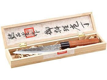 handgemachte Messer: TokioKitchenWare Santoku Allzweck-Küchenmesser, handgefertigt, mit Echtholzgriff