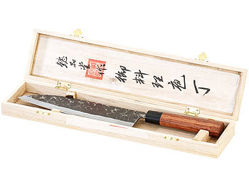 Messer Küche: TokioKitchenWare Kochmesser mit Echtholzgriff, handgefertigt