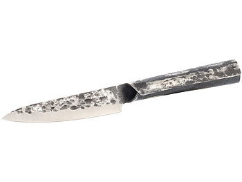 Gemüsemesser: TokioKitchenWare Allzweckmesser mit 14-cm-Klinke und Stahlgriff, handgefertigt