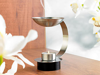Duftöl Teelichthalter: Britesta Edelstahl-Duftlampe inklusive Teelicht, Teelichthalter Ø 39 mm