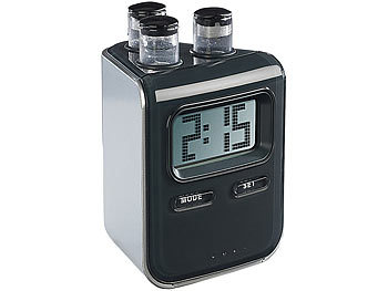 infactory Wasserbetriebene Digital-Uhr mit LCD-Display