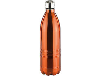 Rosenstein & Söhne Doppelwandige Vakuum-Isolierflasche aus Edelstahl, 1,0 Liter