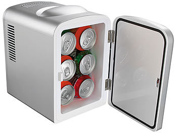 Mini-Kühlschrank mit Spannungswandler für Zigarettenanzünder und Steckdose Wärmebox Lautloser
