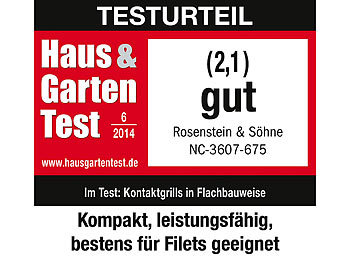 Rosenstein & Söhne Glasgrill+Ceranf. und Low-Fat-Funktion (refurbished)
