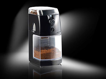 Rosenstein & Söhne Elektrische Kaffeemühle mit hochwertigem Scheibenmahlwerk