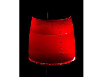 Rosenstein & Söhne Wasserkocher, temperaturabhängige LED-Beleuchtung, 1,7 Liter, 2200 W