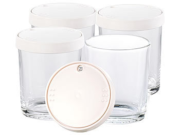 Joghurt Maschinen: PEARL Ersatz-Gläser für PEARL Joghurt Maker, 4er-Set je 150 ml
