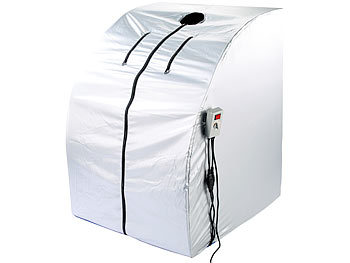 tragbare Infrarot Sauna: newgen medicals Portable Infrarot-Sauna V2 mit 2 Keramik-Heizern, Klapp-Sitz, 1.600 W