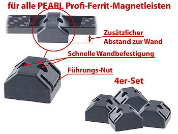 PEARL Verbindungsstücke für Magnetleisten, 4er-Set