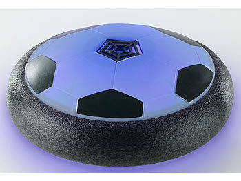 Playtastic Luftkissen-Indoor-Fußball, LEDs, Möbelschutz, 2 Tore, Batteriebetrieb