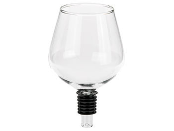 OOTB 2er-Set Weinglas-Flaschenaufsatz mit Silikondichtung, 8 x 13 cm