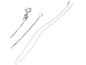 Silberkette: St. Leonhard Venezianerkette mit Karabiner-Verschluss, 925er-Sterling-Silber, 45 cm