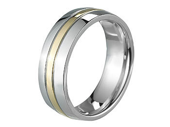 St. Leonhard Bicolor-Ring für Damen & Herren, Titan, Gr. 52 (Ø 16,5mm)