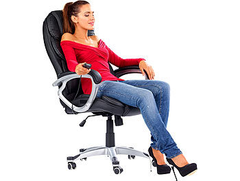 Bürostuhl Massage: newgen medicals Ultrabequemer Bürostuhl mit Massagefunktion (refurbished)