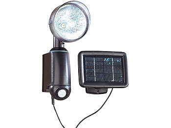 Lunartec Solarstrahler mit ultraheller 1-Watt-LED und Bewegungssensor, 2er-Set