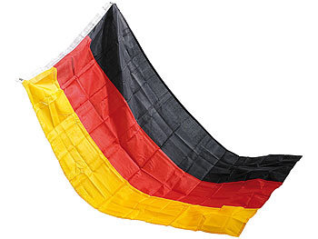 Deutschland Flagge: PEARL Deutschlandfahne 150 x 90 cm aus reißfestem Polyester