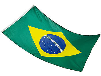 PEARL Länderflagge Brasilien 150 x 90 cm aus reißfestem Nylon