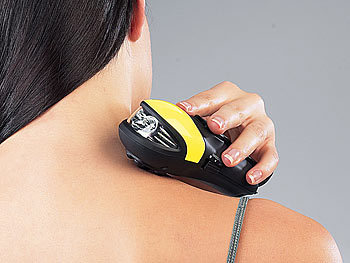 newgen medicals 3in1 Dynamo-Massage mit LED-Licht & Handylader
