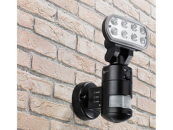 VisorTech LED-Flutlicht mit SD-Überwachungskamera (Versandrückläufer)