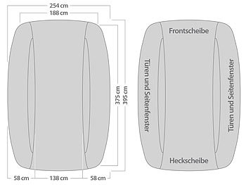 PEARL Auto-Halbgarage für Fließheck & Minivan, 390 x 138 x 58 cm