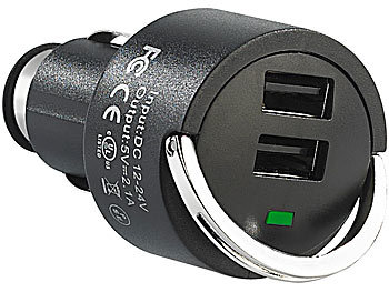 revolt Kfz-USB-Ladegerät für 12 & 24 V, 2,1 A