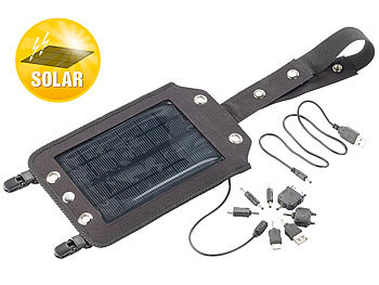 revolt Mobiles Solarpanel 17 x 25 cm mit Powerbank, 2.000 mAh, 2,46 W