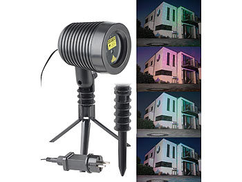 Lunartec Laser-Projektor, bewegter Sterne Lichteffekt, IP44 (Versandrückläufer)
