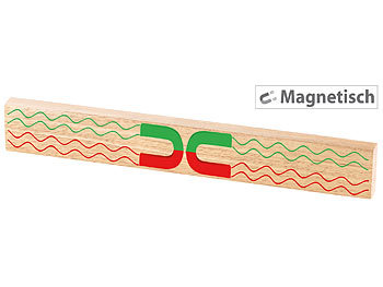 Küchen Magnetleiste: Rosenstein & Söhne Durchgehende Magnet-Messerleiste aus echtem Eichen-Holz, massiv, 36 cm