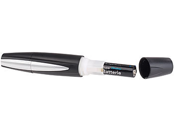 PEARL Nasen- & Ohrenhaar-Trimmer mit LED-Spot und Schutzkappe, IPX4