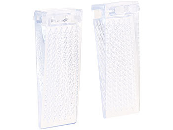 AGT 2er-Set transparente Kunststoff-Türkeile, 8,7 cm, stapelbar
