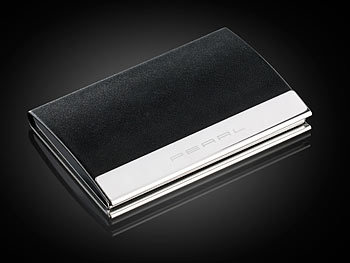 PEARL 2er-Set elegante Visitenkarten- & Kreditkarten-Etuis, Magnetverschluss