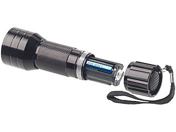 PEARL 2in1-UV-Taschenlampe und Geldscheinprüfer, 21 LEDs und Batteriebetrieb