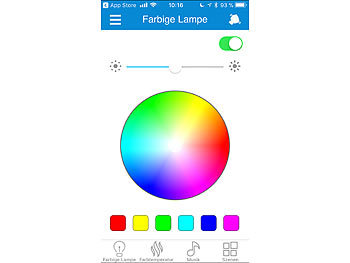Luminea RGBW-LED-Deckenleuchte, Lichtwecker, Lautsprecher, App, 1.500 lm, 24 W