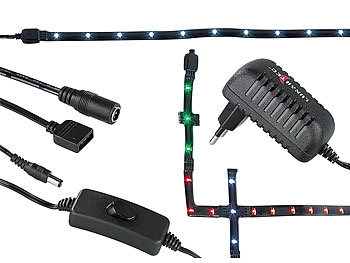 Lunartec SMD LED Streifen - Spar-Set mit Netzteil,  weiß